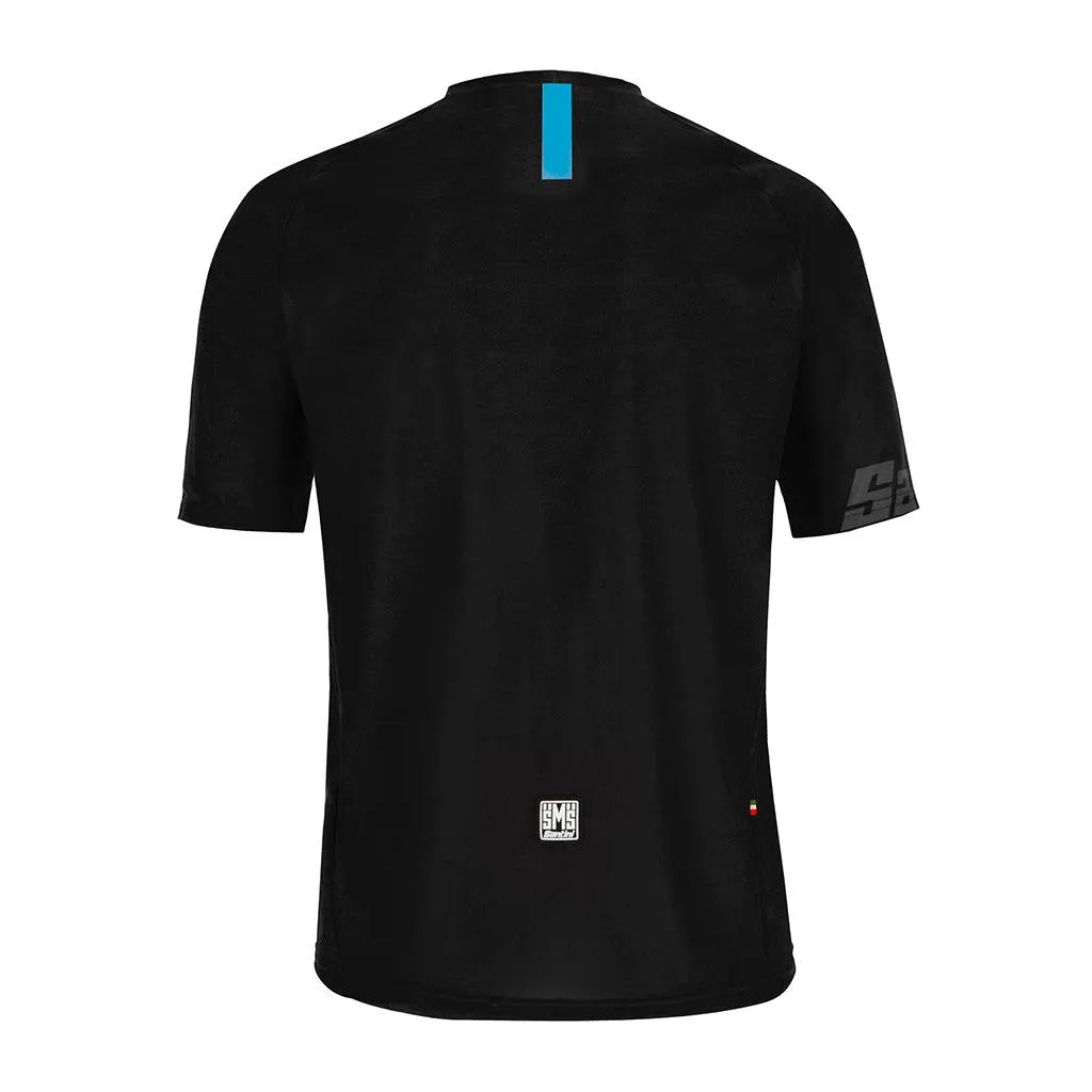 Santini Sasso MTB Mens Cycling Jersey (Black/Turquoise)