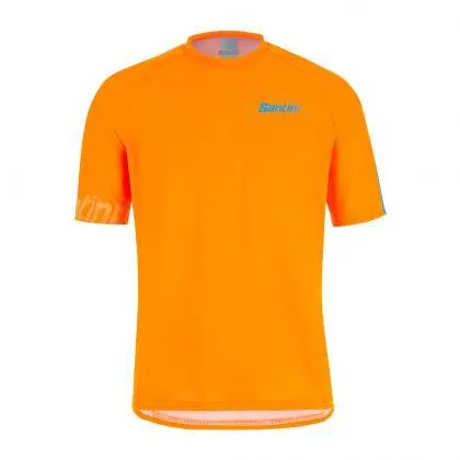 Santini Sasso MTB Mens Cycling Jersey (Flashy Orange)