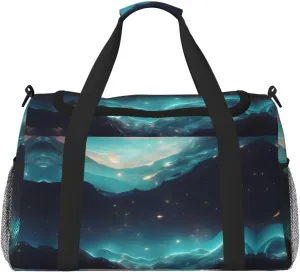 Science Fiction Stars Travel Tote Bag with Adjustable Shoulder Strap and Large Capacity