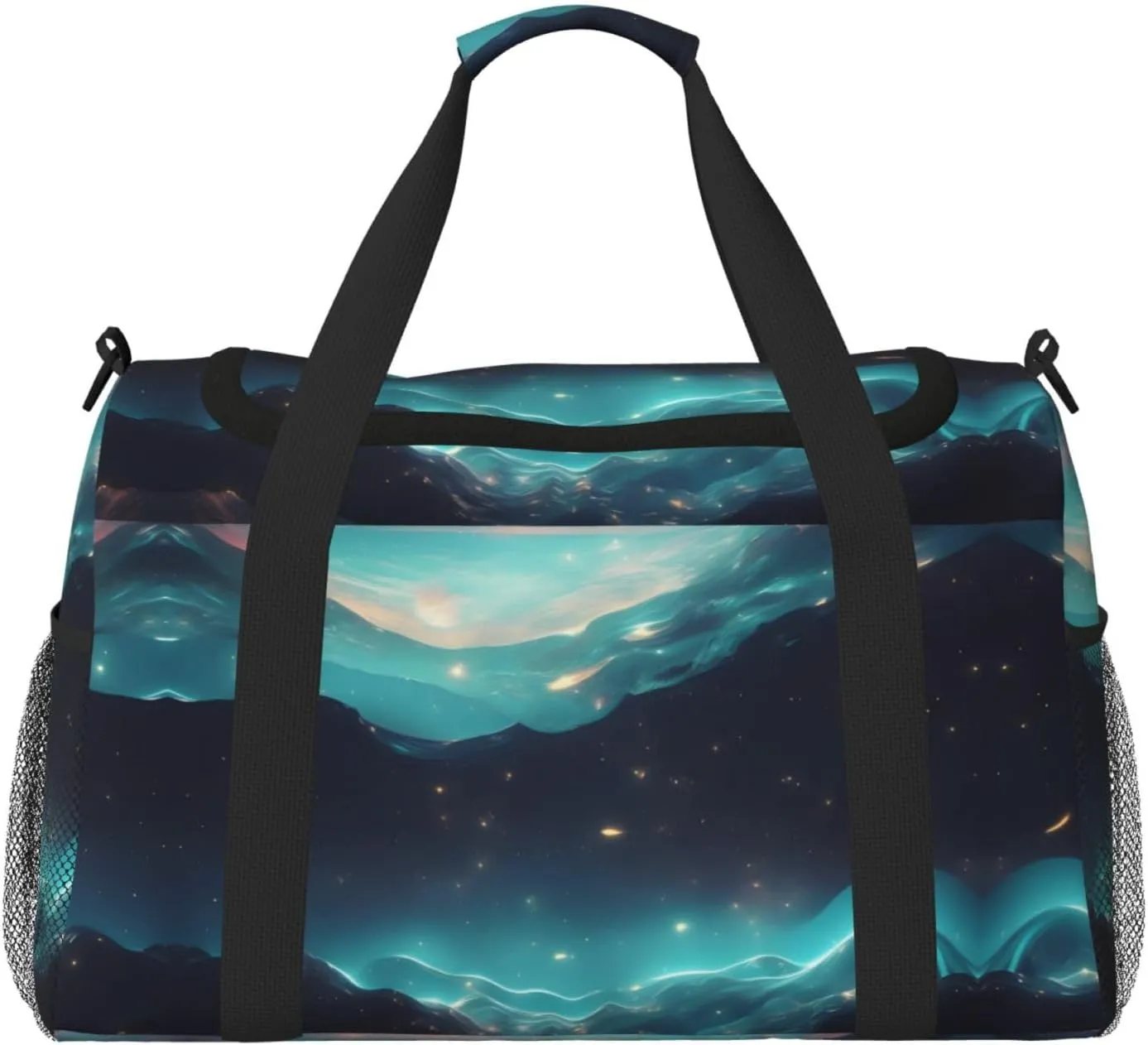 Science Fiction Stars Travel Tote Bag with Adjustable Shoulder Strap and Large Capacity