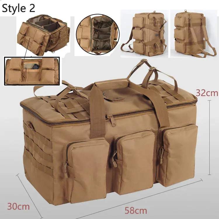 SCIONE 55L Duffel Bag – Tactical Backpack for Travel, Camping, Hiking, and Gym