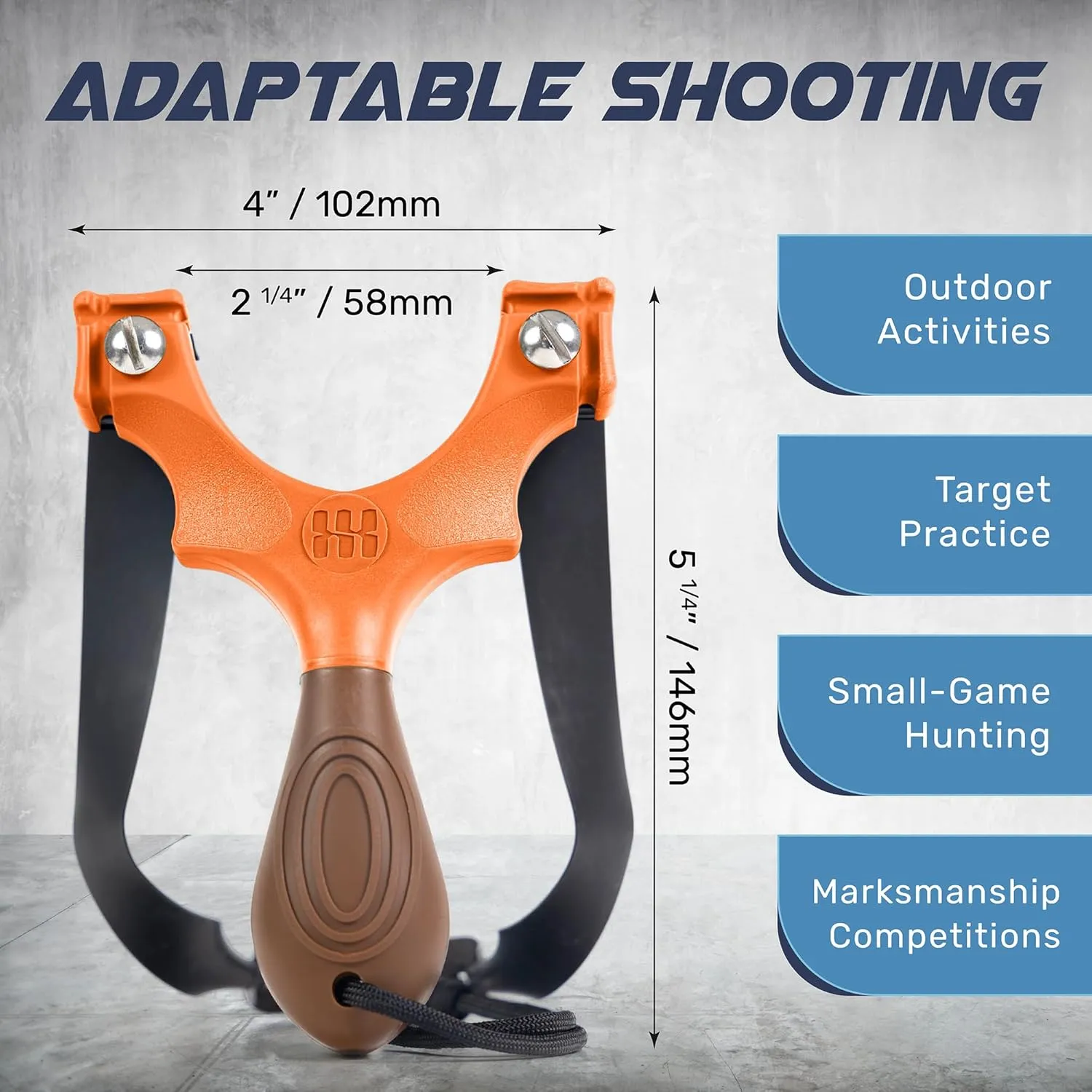 Scout XT Slingshot with Target, Clay Ammo and Bands for Professional Hunting and Powerful Target Shooting Sling Shot
