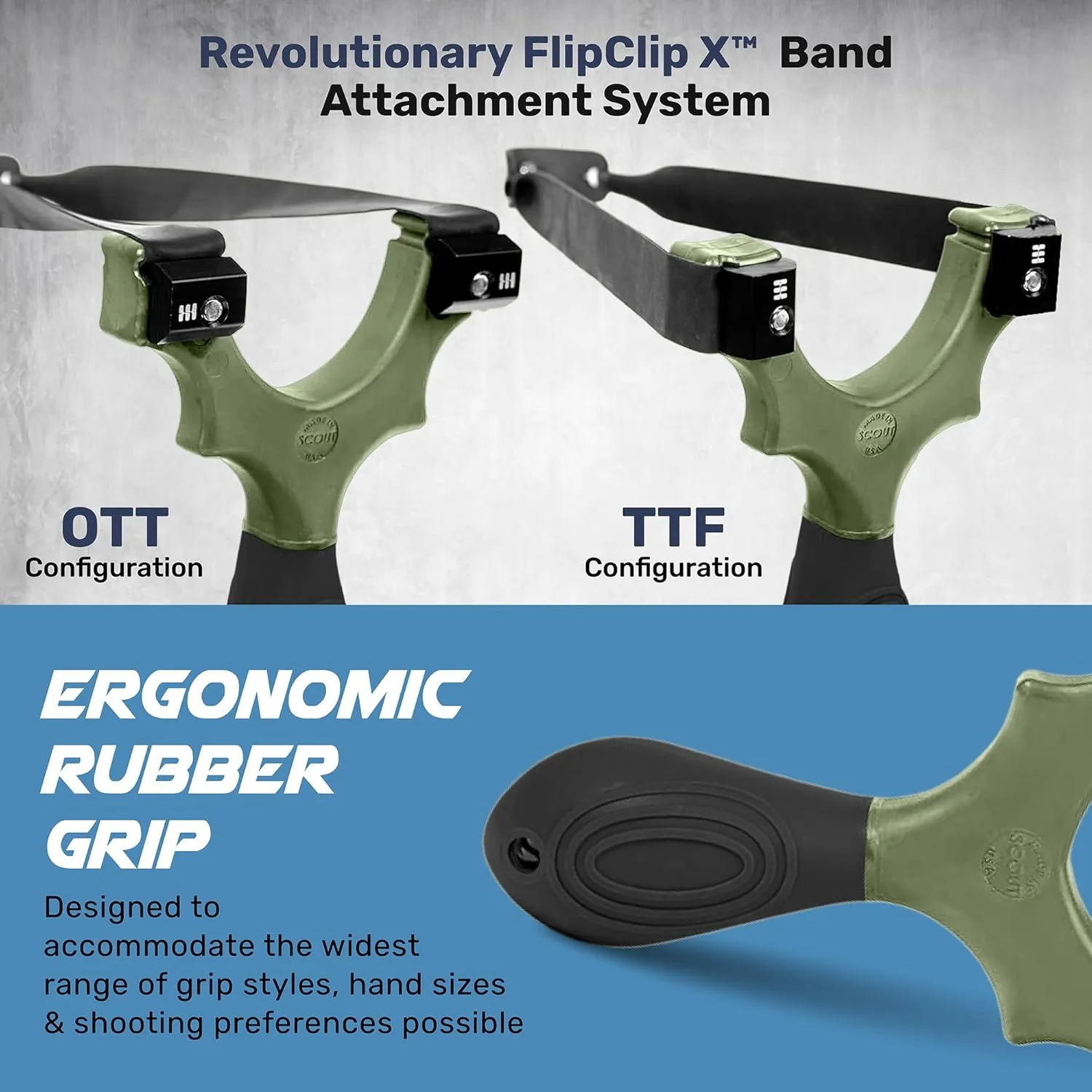 Scout XT Slingshot with Target, Clay Ammo and Bands for Professional Hunting and Powerful Target Shooting Sling Shot