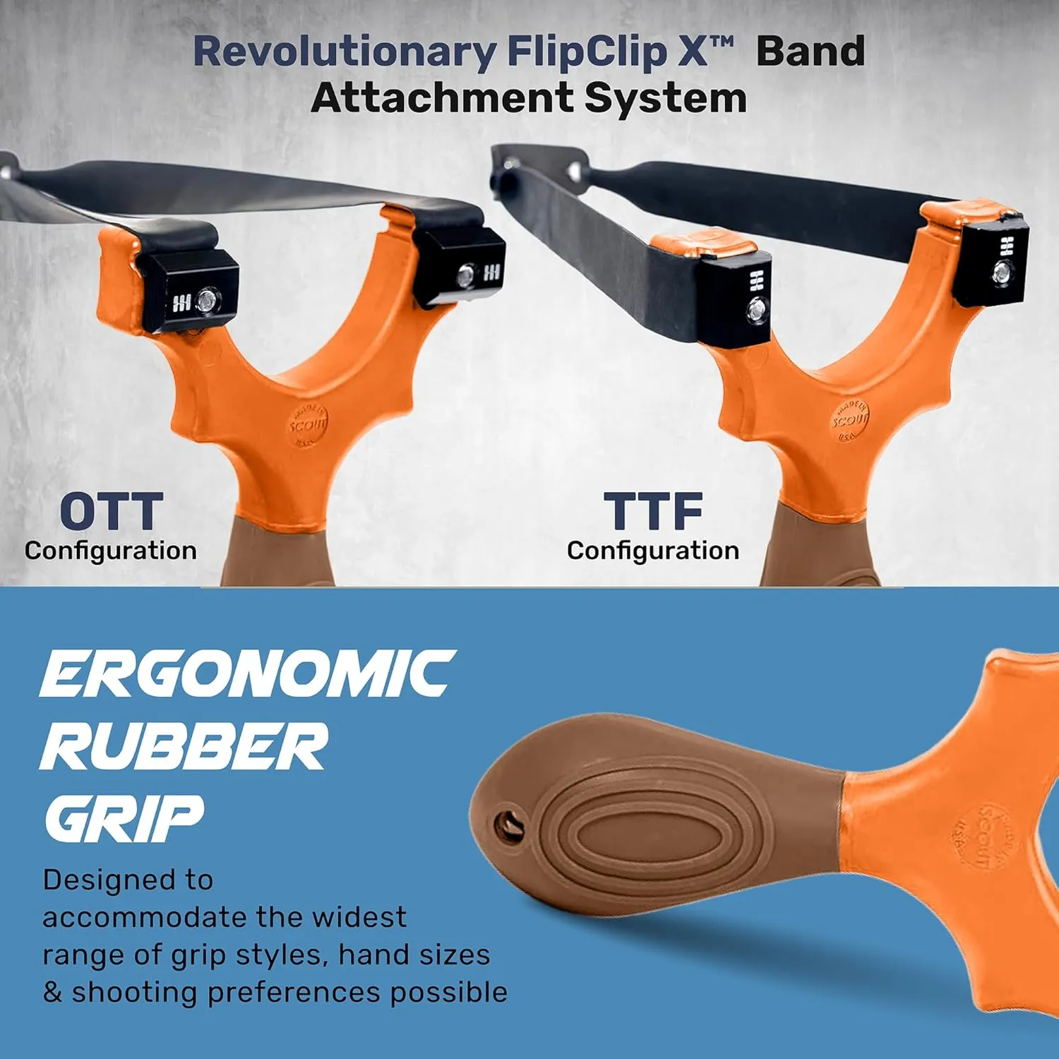 Scout XT Slingshot with Target, Clay Ammo and Bands for Professional Hunting and Powerful Target Shooting Sling Shot