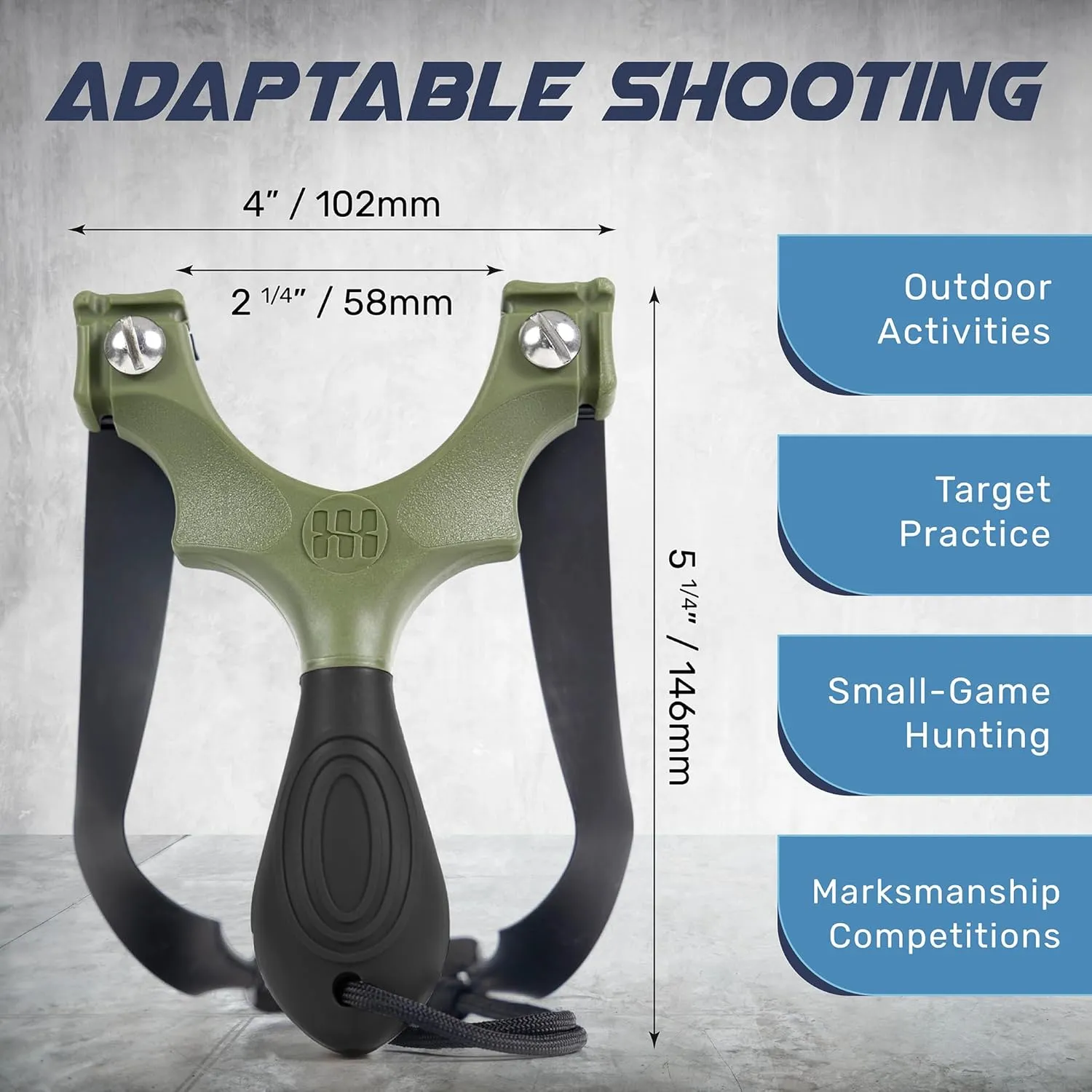 Scout XT Slingshot with Target, Clay Ammo and Bands for Professional Hunting and Powerful Target Shooting Sling Shot