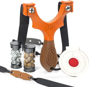 Scout XT Slingshot with Target, Clay Ammo and Bands for Professional Hunting and Powerful Target Shooting Sling Shot