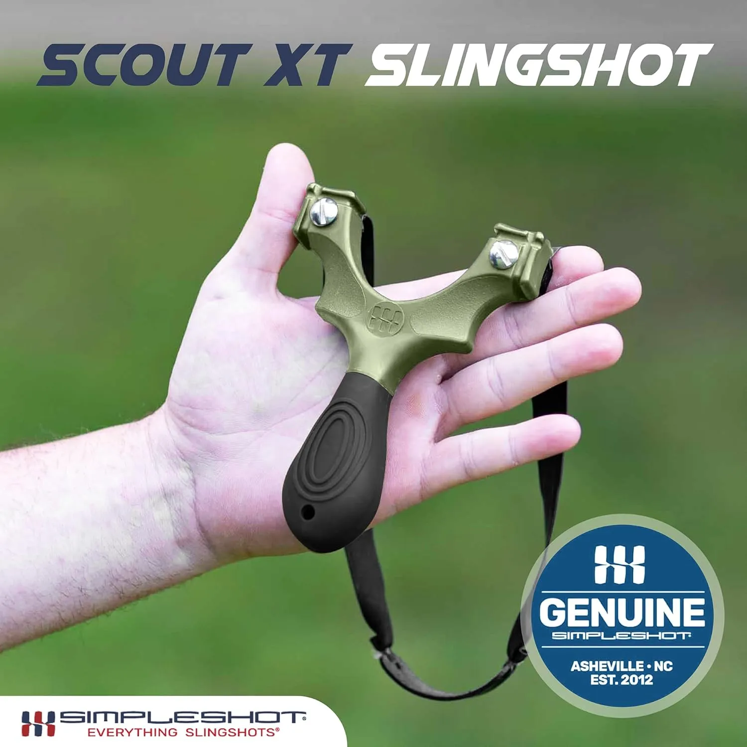 Scout XT Slingshot with Target, Clay Ammo and Bands for Professional Hunting and Powerful Target Shooting Sling Shot