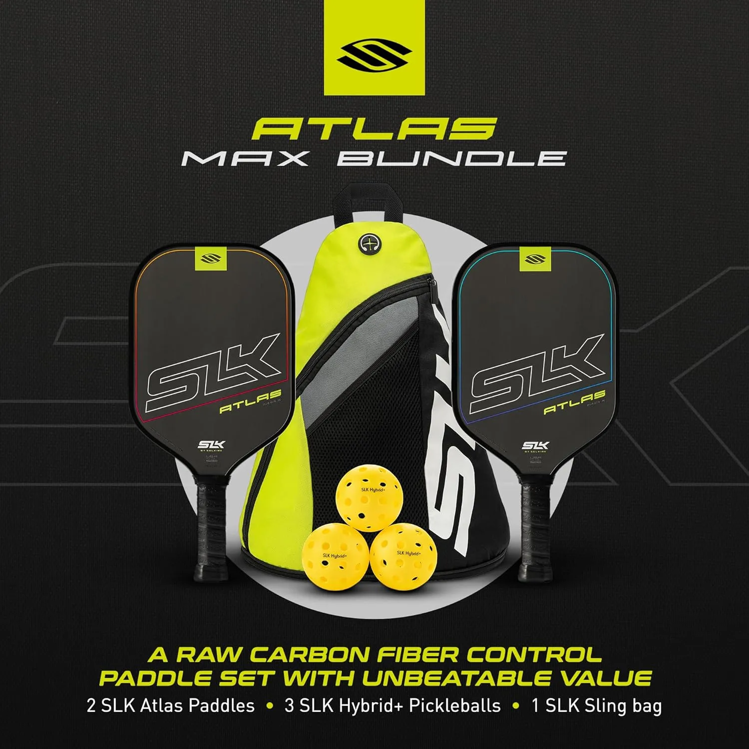 Selkirk Sport Pickleball Paddles Set of 2 | Designed in The USA | Choose The SLK Neo Graphite, SLK Neo Fiberglass Pickleball Set or SLK Atlas Pickleball Bundle