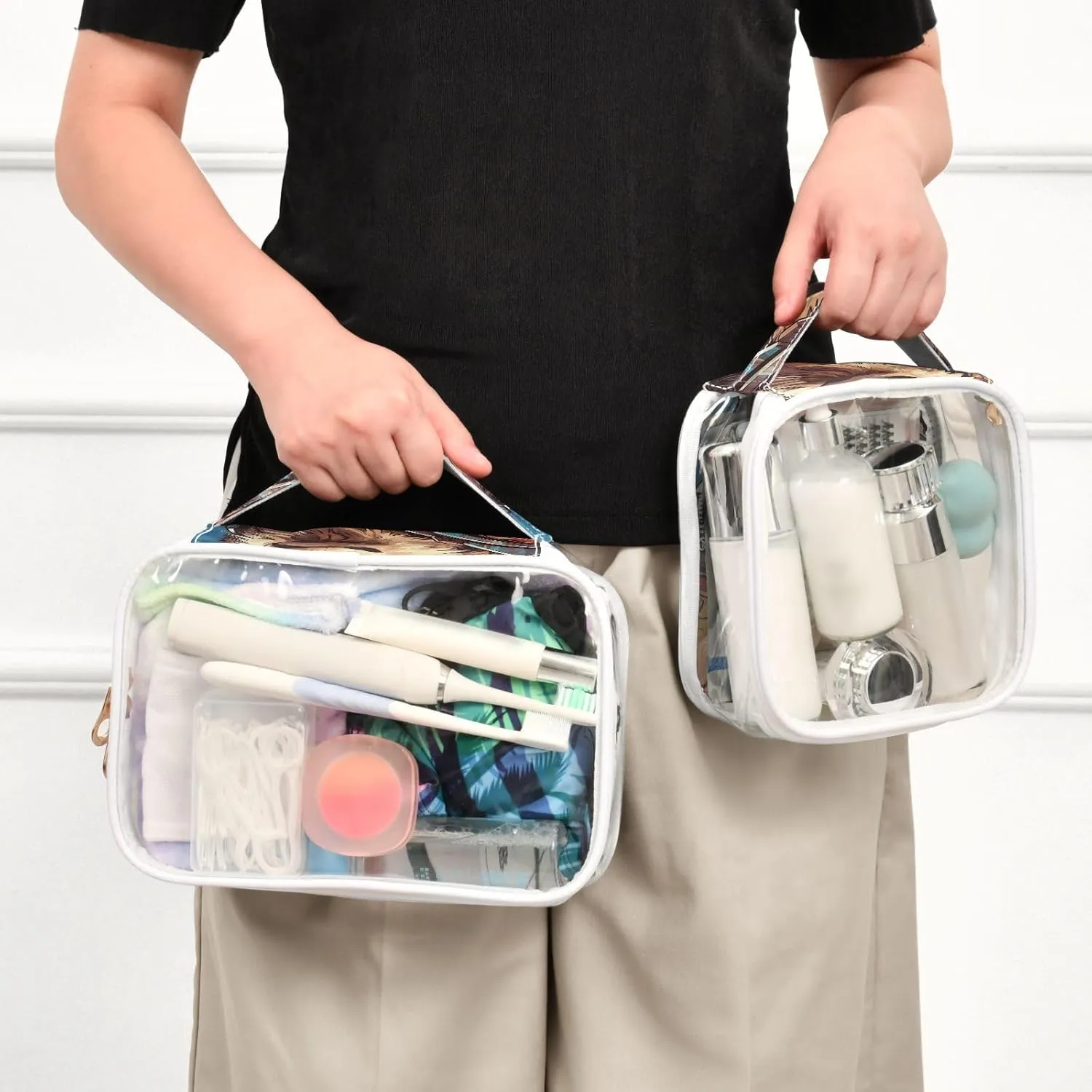 senya Toiletry Bags Astronaut Dog, Clear Makeup Organizing Bag for Women Men, Waterproof Makeup Bag Travel Cosmetic Bags for Bathroom, Business, Vacation - 2 Pack