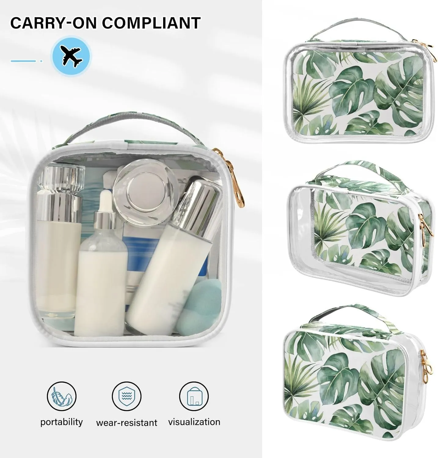 senya Toiletry Bags Astronaut Dog, Clear Makeup Organizing Bag for Women Men, Waterproof Makeup Bag Travel Cosmetic Bags for Bathroom, Business, Vacation - 2 Pack