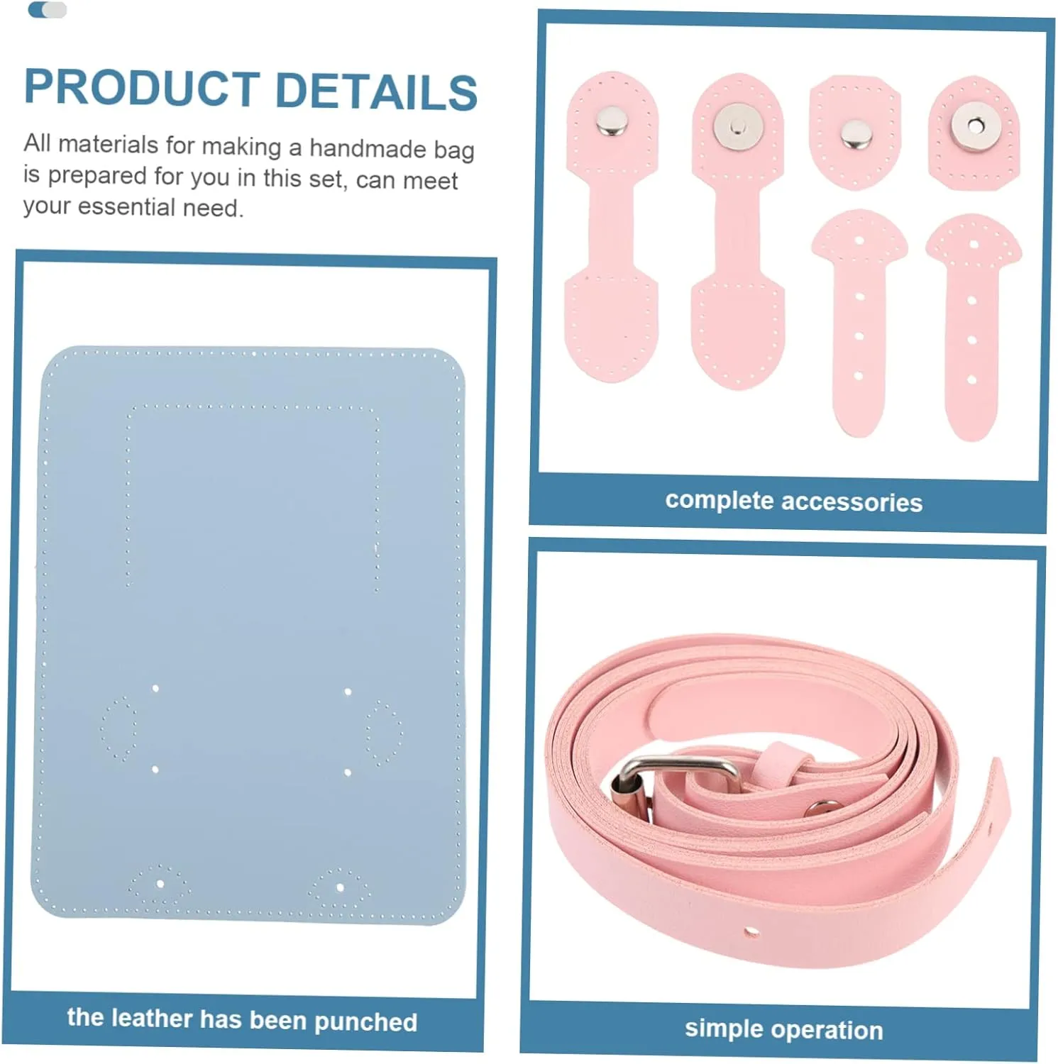 SEWACC 1 Set Bag Making Kit Handmade Material for Stylish Cross Body Bag for Beginners and Professionals Includes All Supplies for Unique Design