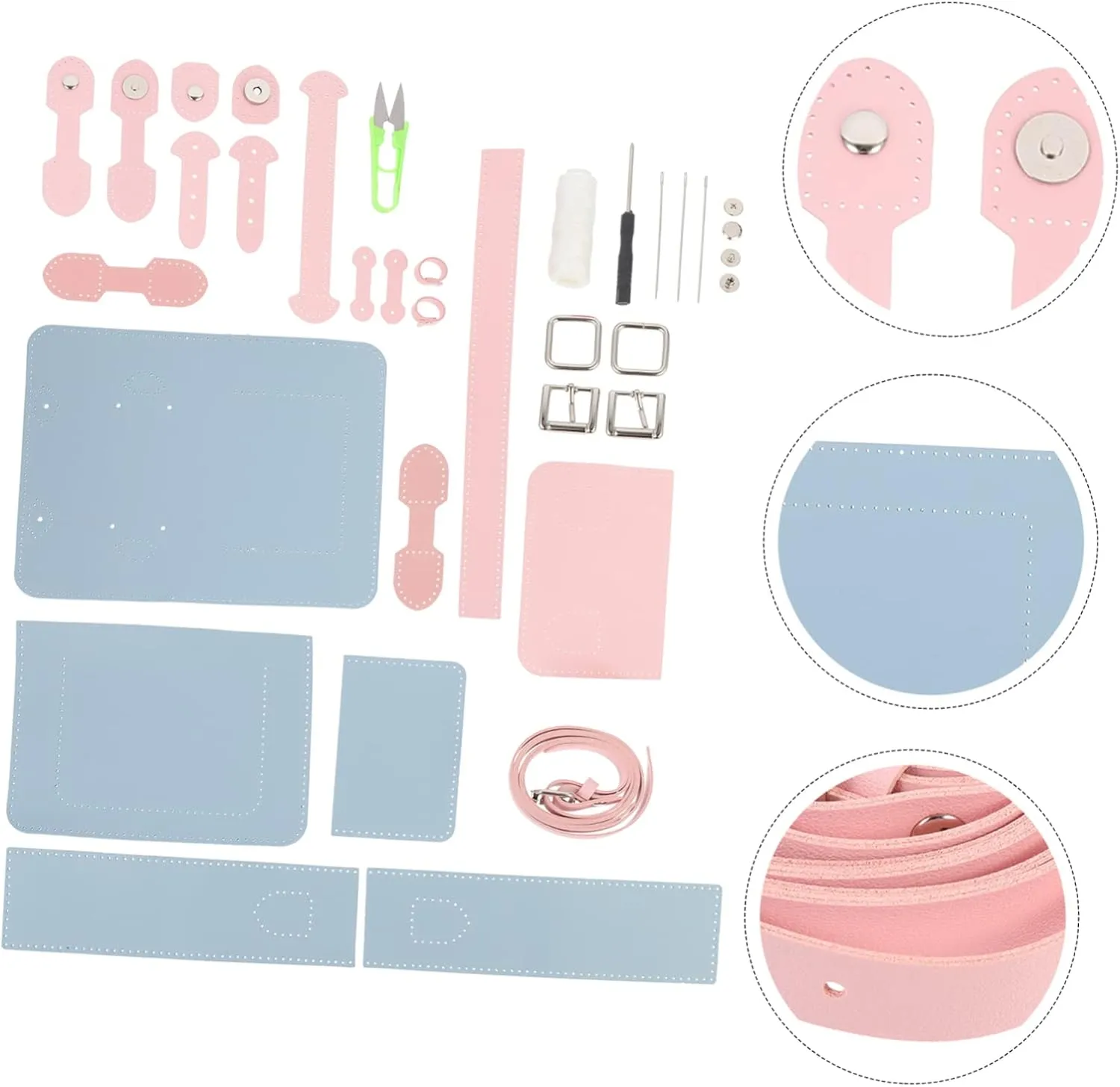 SEWACC 1 Set Bag Making Kit Handmade Material for Stylish Cross Body Bag for Beginners and Professionals Includes All Supplies for Unique Design