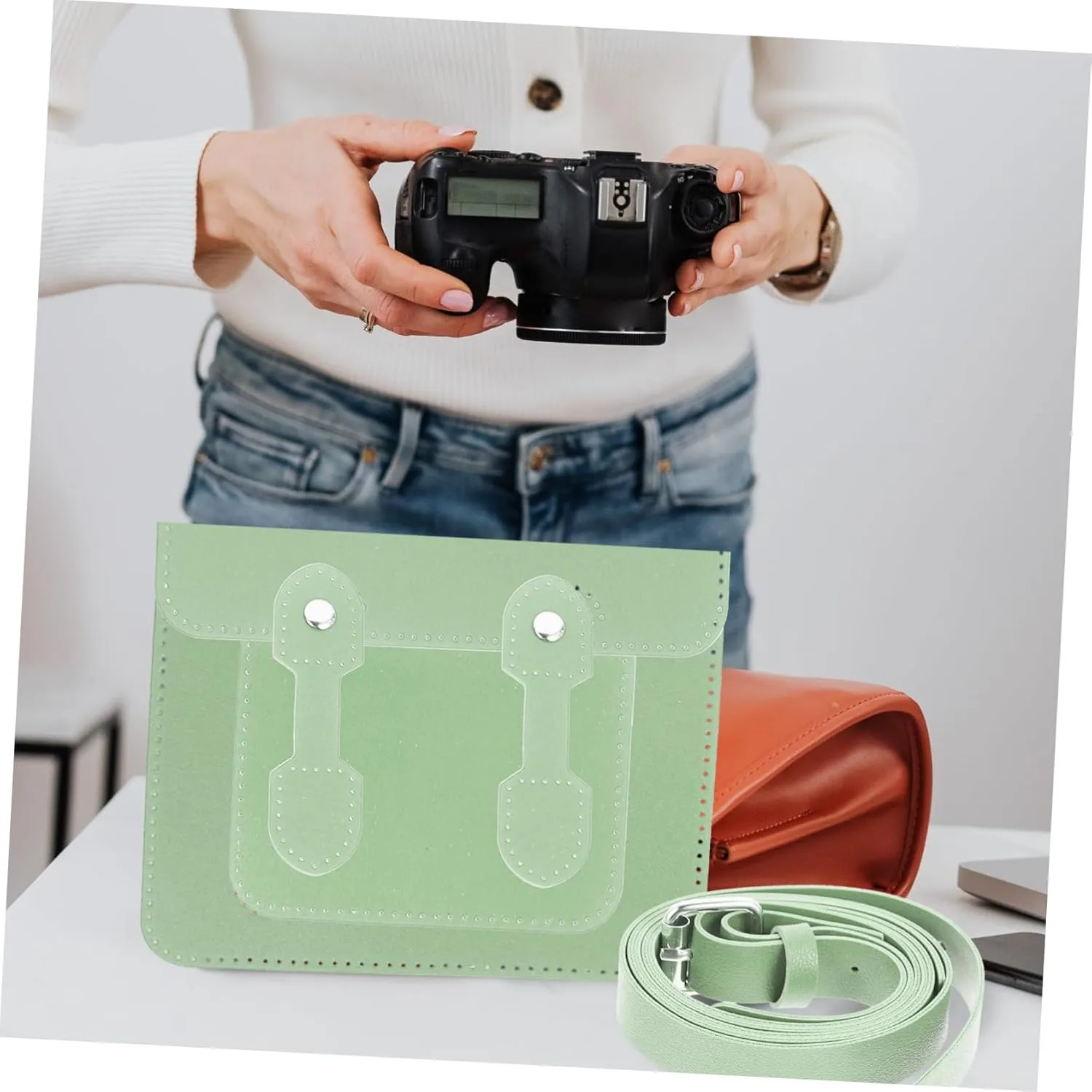 SEWACC 1 Set Cross Body Bag Making Kit Complete Material for Handmade Bag Creation for Beginners and Present Giving