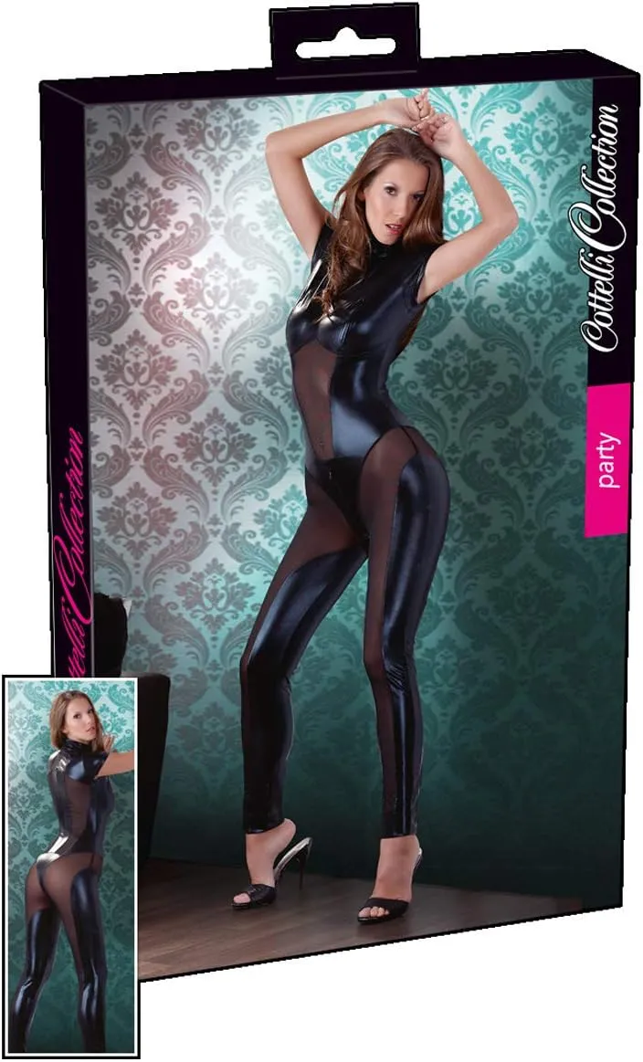 Sexy Lingerie Cottelli Collection Jumpsuit Kiara, Black, Medium, 160 Gram - sexy lingerie for women