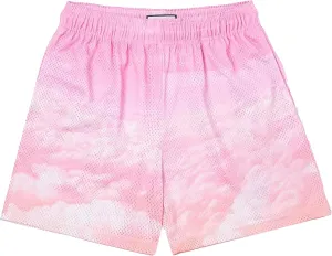 Shorts Breathable Mesh Drawstring Print Shorts Casual Workout Gym Basketball Running Short Pants