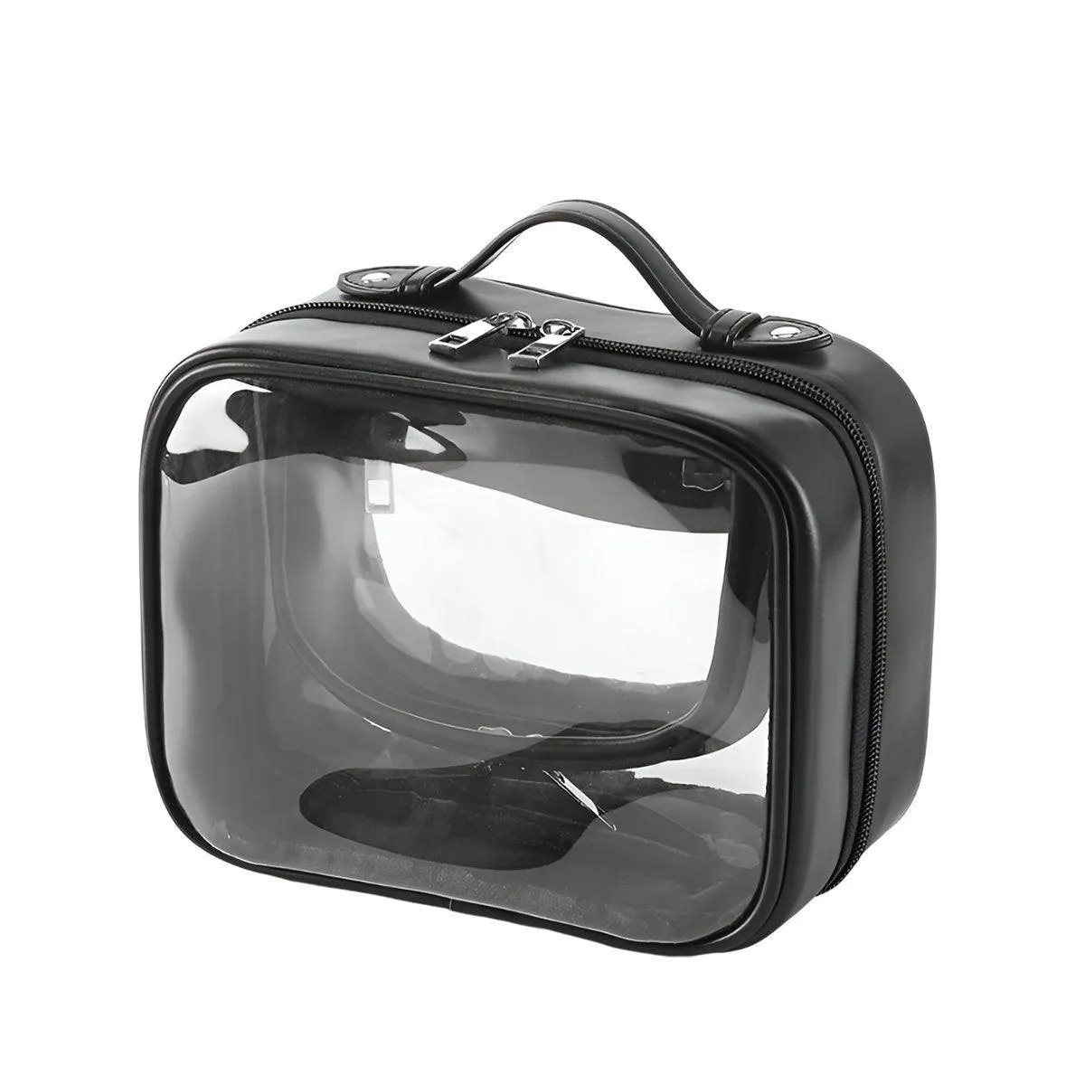 Simple Colour Travel Cosmetic Bag Lightweight Waterproof Transparent Organizer