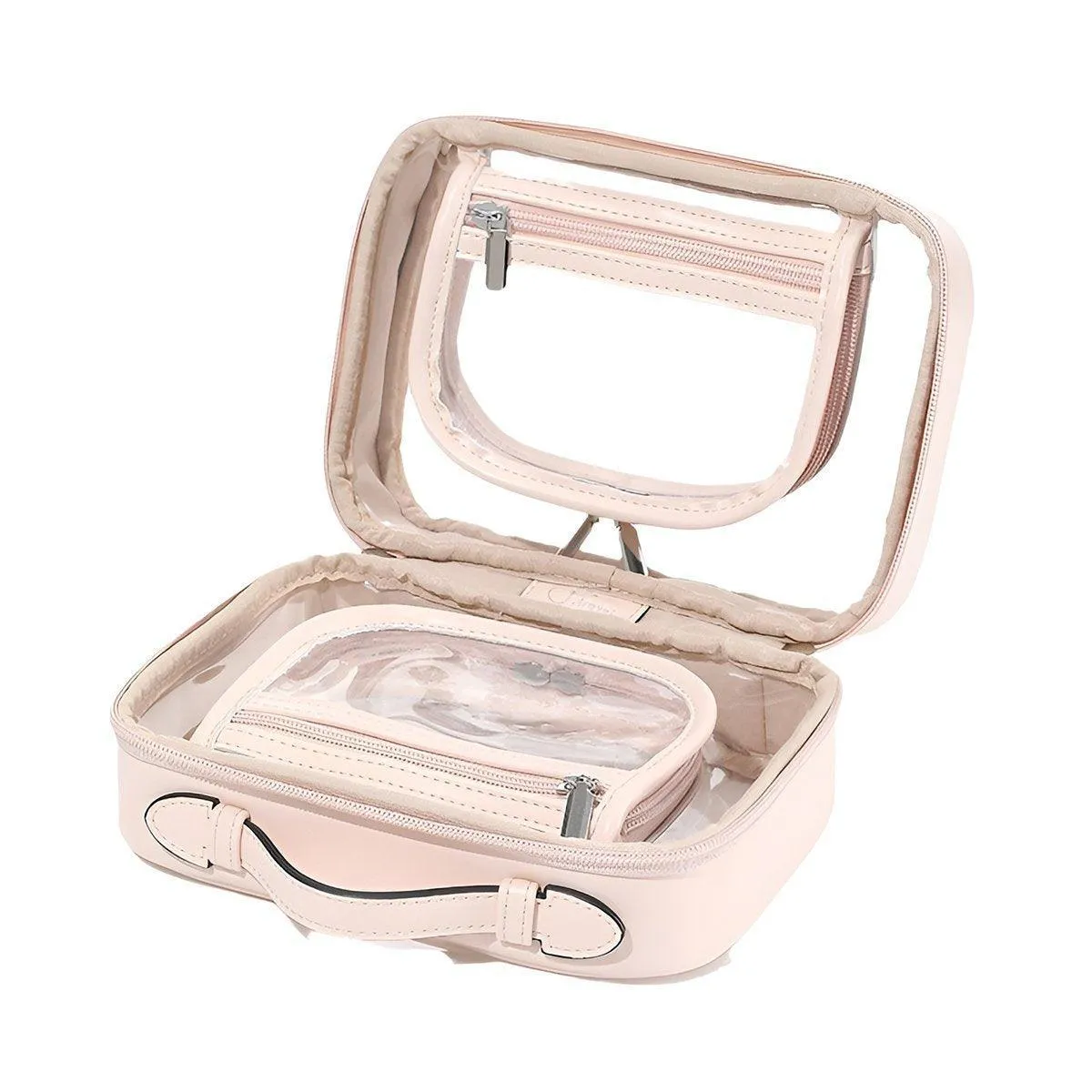 Simple Colour Travel Cosmetic Bag Lightweight Waterproof Transparent Organizer