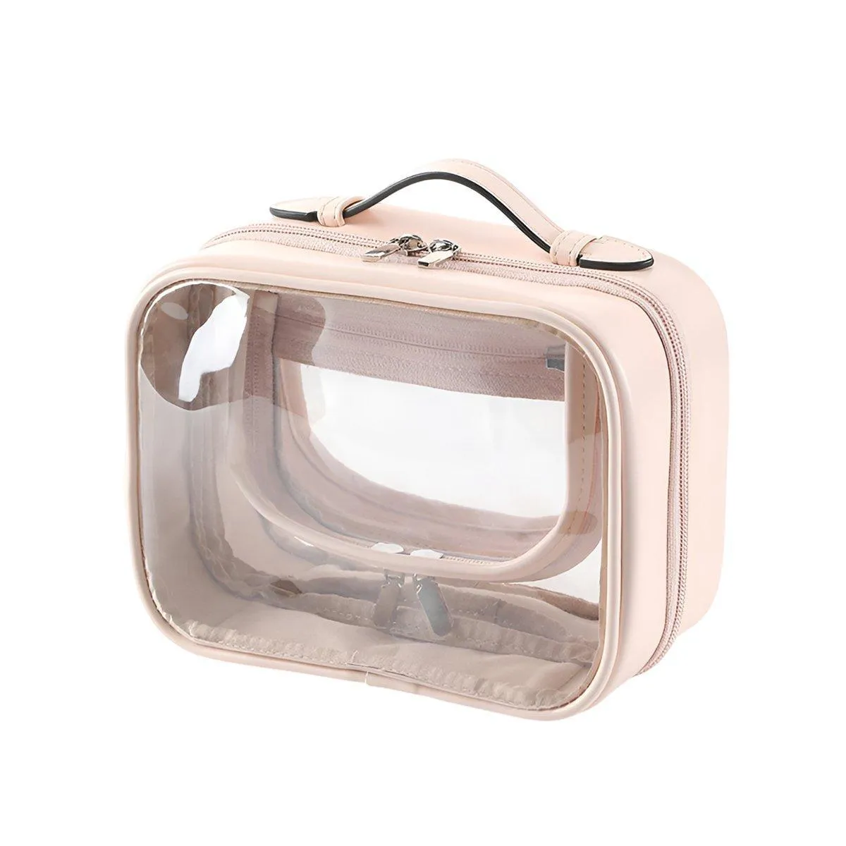 Simple Colour Travel Cosmetic Bag Lightweight Waterproof Transparent Organizer