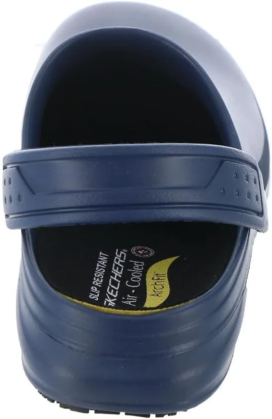 Skechers Women's Arch Fit Riverbound Pasay Sr Clog Black Health Care Professional
