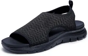 Skechers Women's Flex Appeal 4.0-Livin' in This Sport Sandal