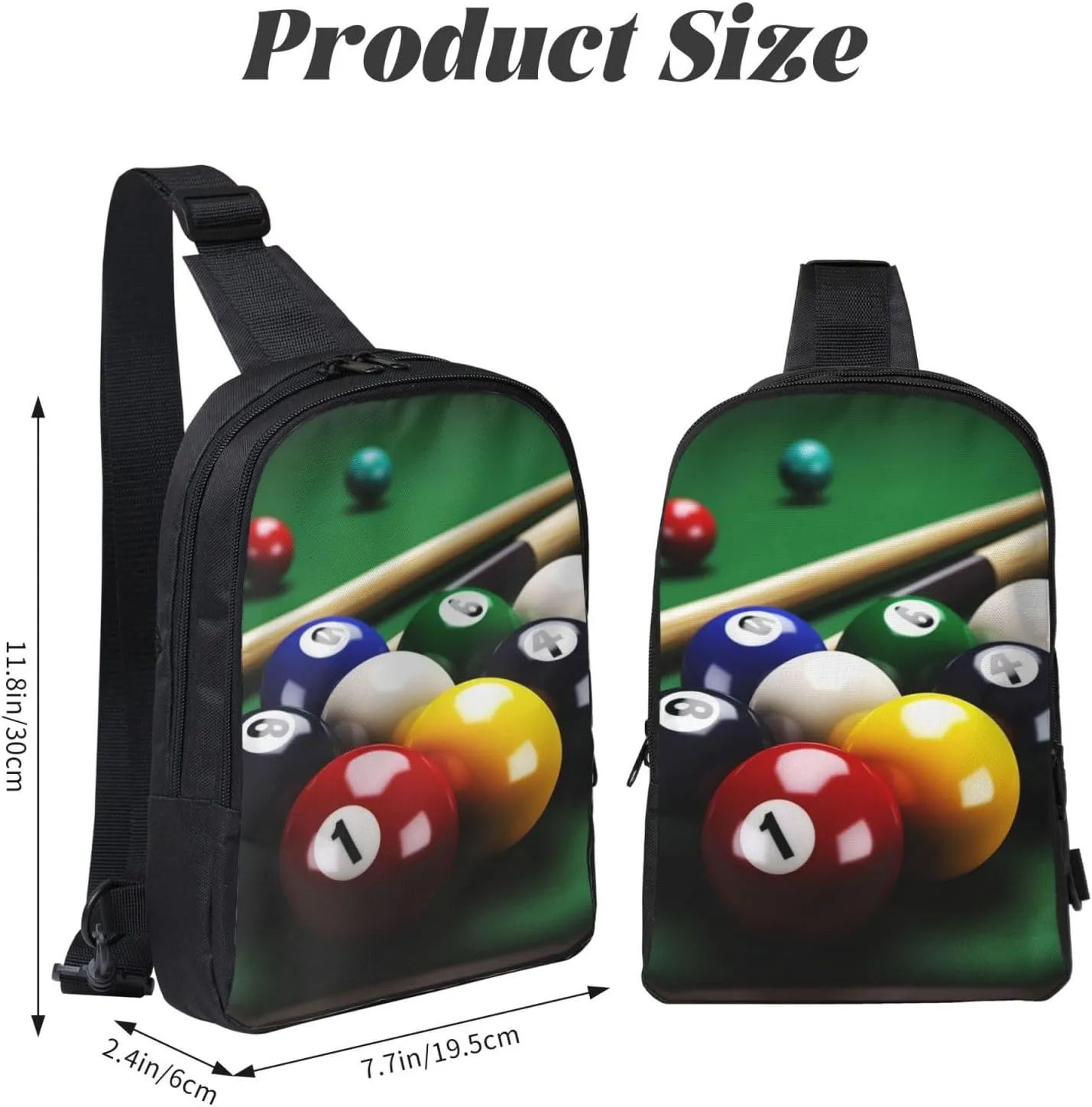 Sling Backpack Crossbody Sling Bag for Men Women Cross Chest Bag Billiards Shoulder Bag Travel Hiking Daypack