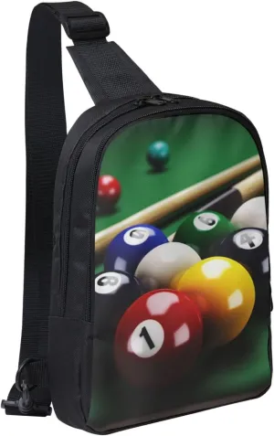Sling Backpack Crossbody Sling Bag for Men Women Cross Chest Bag Billiards Shoulder Bag Travel Hiking Daypack