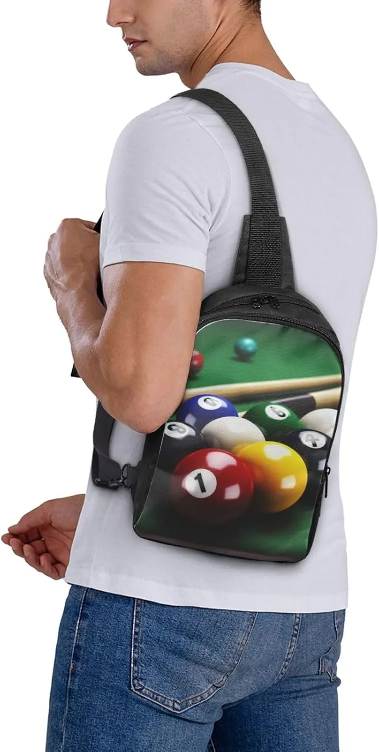 Sling Backpack Crossbody Sling Bag for Men Women Cross Chest Bag Billiards Shoulder Bag Travel Hiking Daypack
