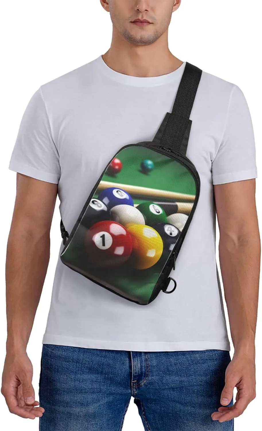 Sling Backpack Crossbody Sling Bag for Men Women Cross Chest Bag Billiards Shoulder Bag Travel Hiking Daypack