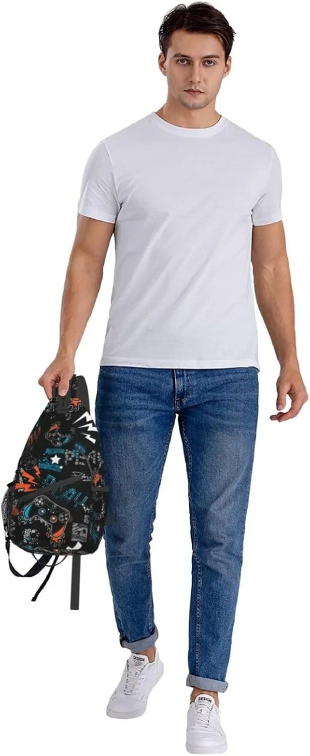 Sling Backpack For Men Hiking Daypack Crossbody Shoulder Bag Travel Chest Pack