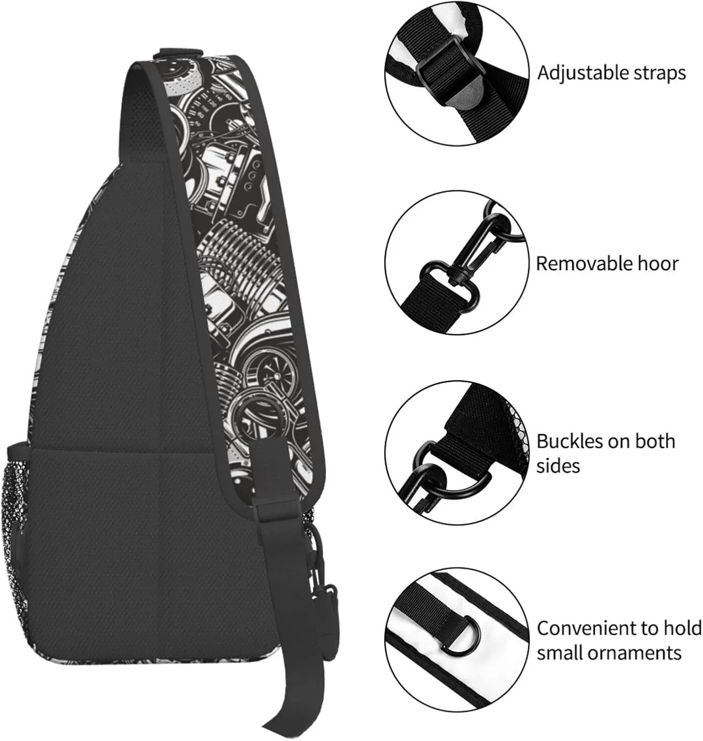 Sling Backpack For Men Hiking Daypack Crossbody Shoulder Bag Travel Chest Pack