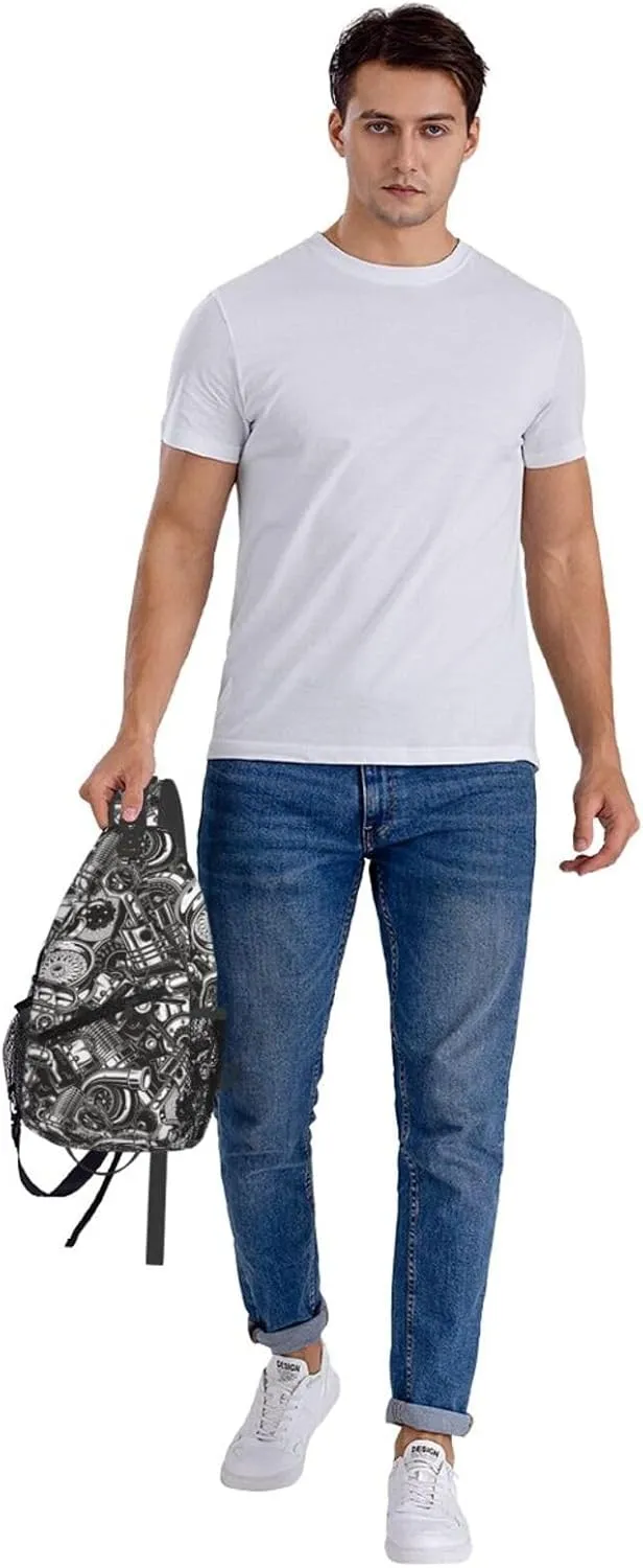 Sling Backpack For Men Hiking Daypack Crossbody Shoulder Bag Travel Chest Pack