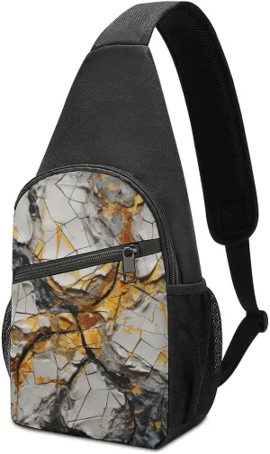 Sling Backpack for Women Men Crossbody Chest Bag Travel Different Paintings Daypack Shoulder Bag for Hiking