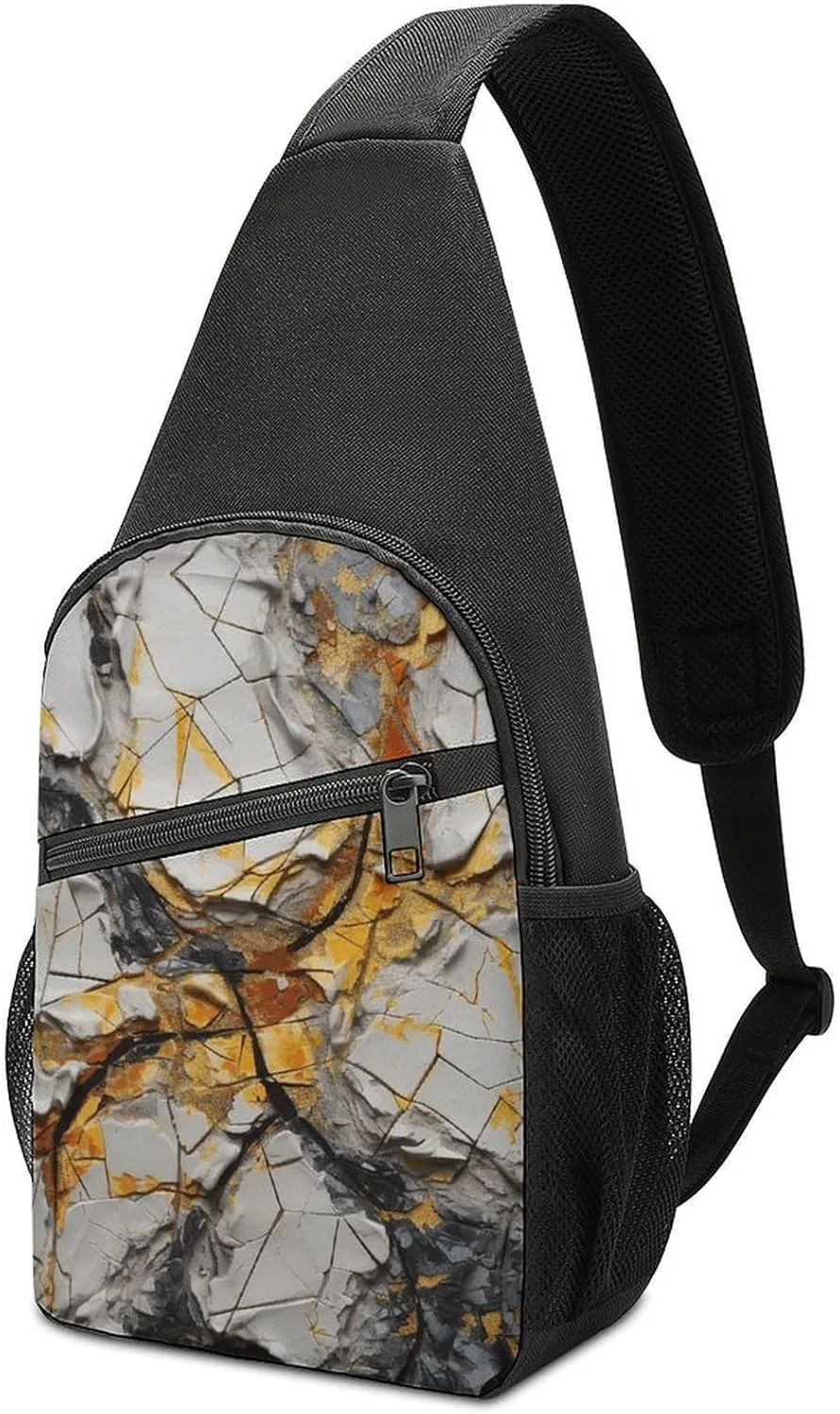 Sling Backpack for Women Men Crossbody Chest Bag Travel Different Paintings Daypack Shoulder Bag for Hiking