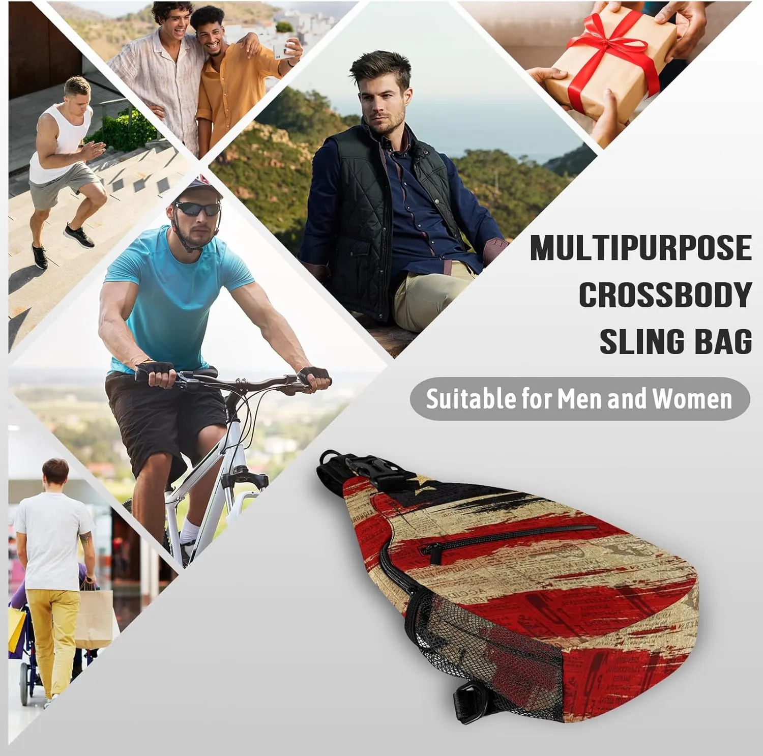 Sling Backpack Trendy Sling Bag Multipurpose Crossbody Sling Travel Hiking Crossbody Shoulder Backpack