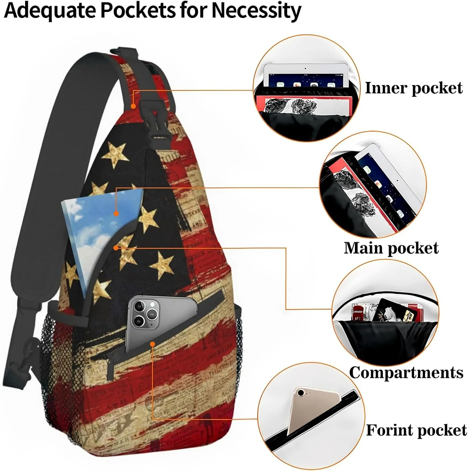 Sling Backpack Trendy Sling Bag Multipurpose Crossbody Sling Travel Hiking Crossbody Shoulder Backpack