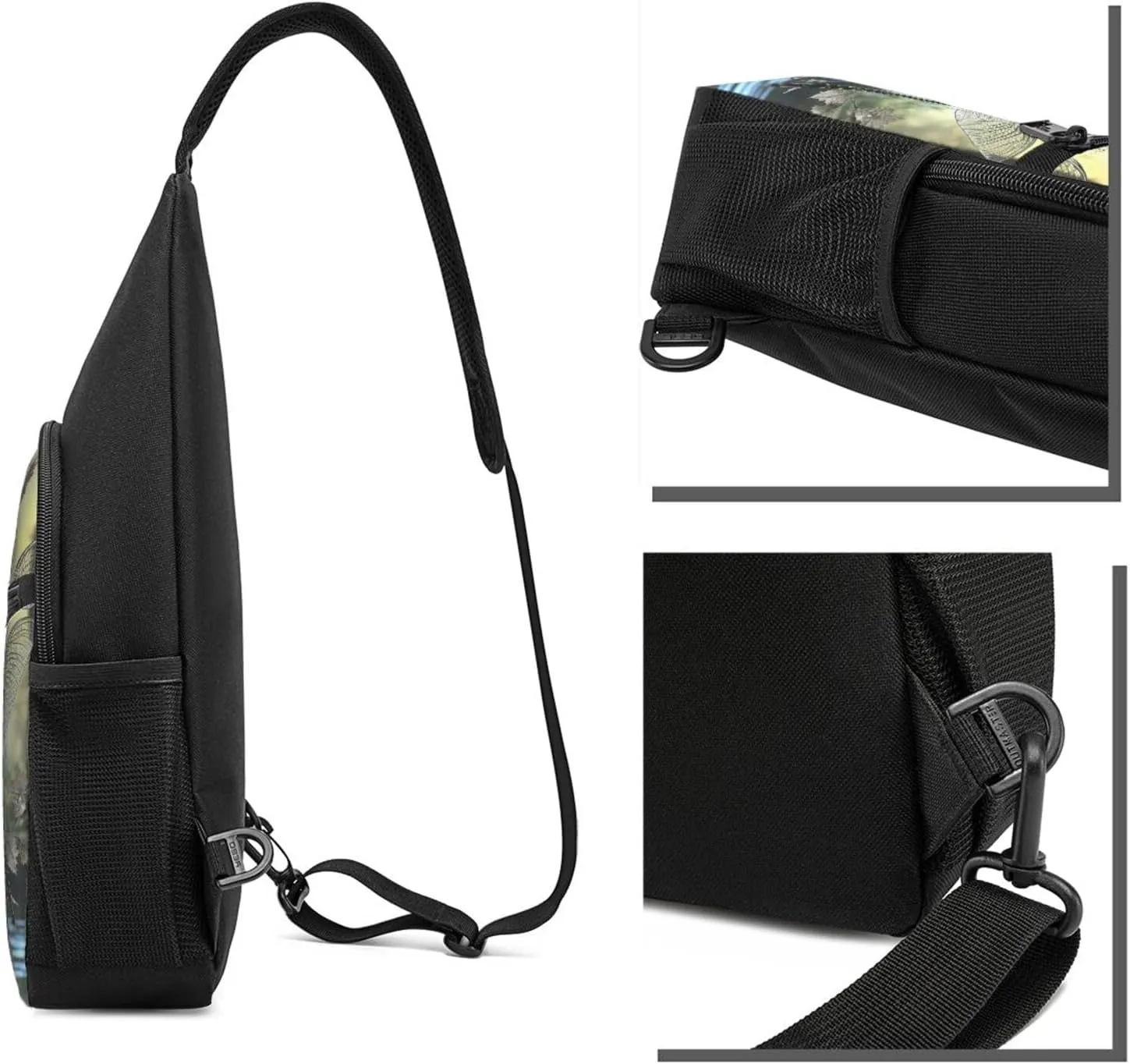 Sling Bag Backpack for Men Women Crossbody Dragonflies Chest Bag Crossbody Bag for Travel Sport Running