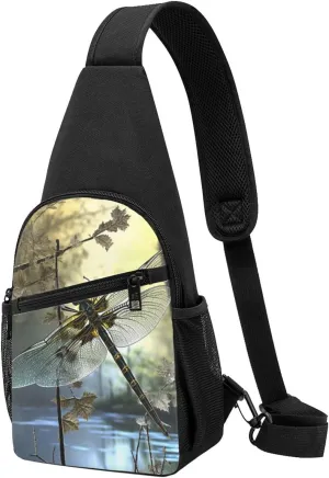 Sling Bag Backpack for Men Women Crossbody Dragonflies Chest Bag Crossbody Bag for Travel Sport Running
