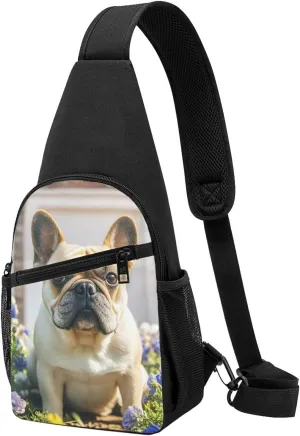Sling Bag Backpack for Men Women Crossbody French Bulldog Dog Cute Chest Bag Crossbody Bag for Travel Sport Running