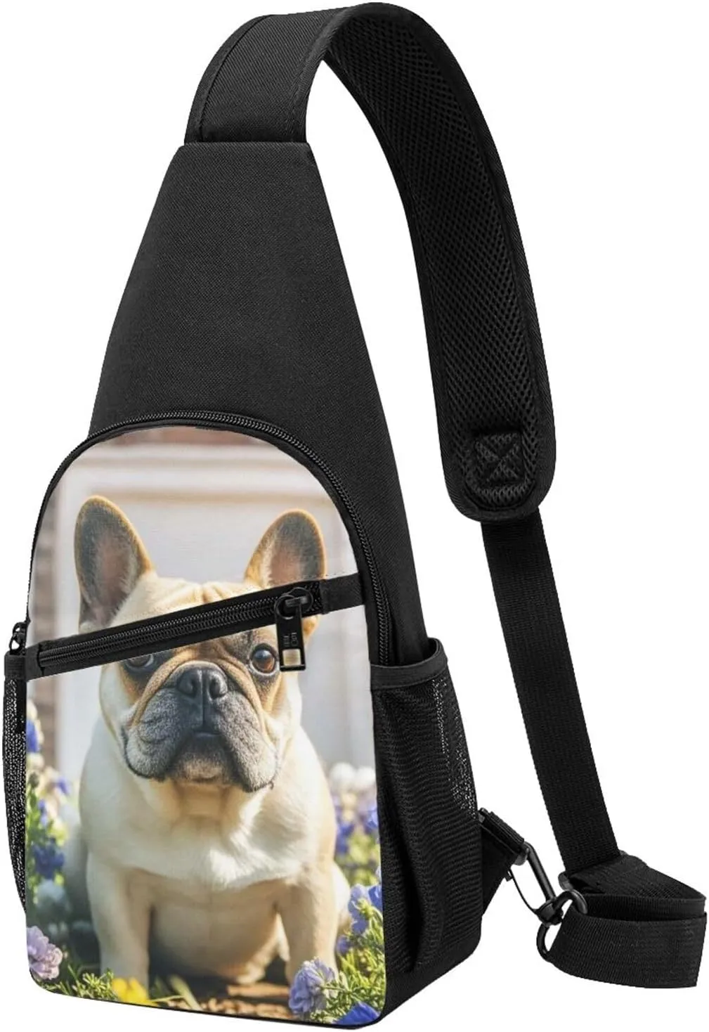 Sling Bag Backpack for Men Women Crossbody French Bulldog Dog Cute Chest Bag Crossbody Bag for Travel Sport Running