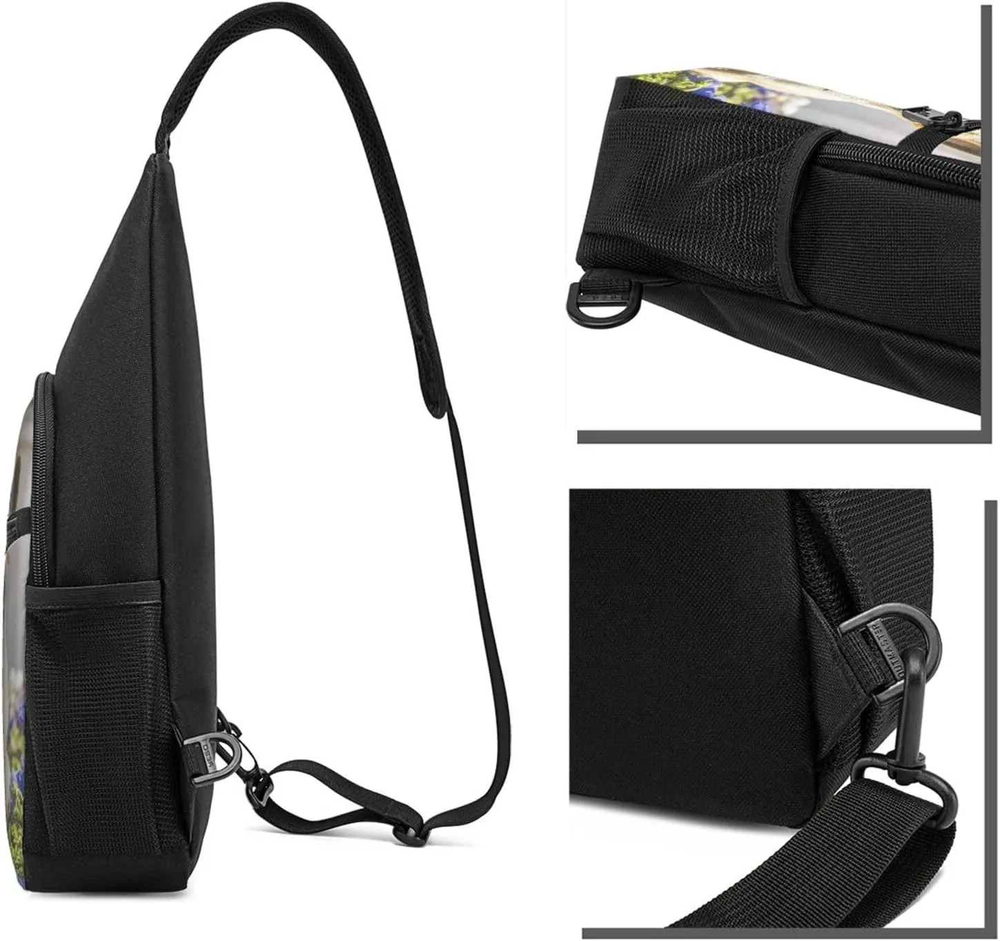 Sling Bag Backpack for Men Women Crossbody French Bulldog Dog Cute Chest Bag Crossbody Bag for Travel Sport Running