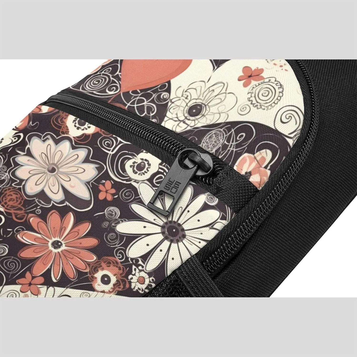 Sling Bag Backpack for Men Women Crossbody Hearts of Flower Chest Bag Crossbody Bag for Travel Sport Running