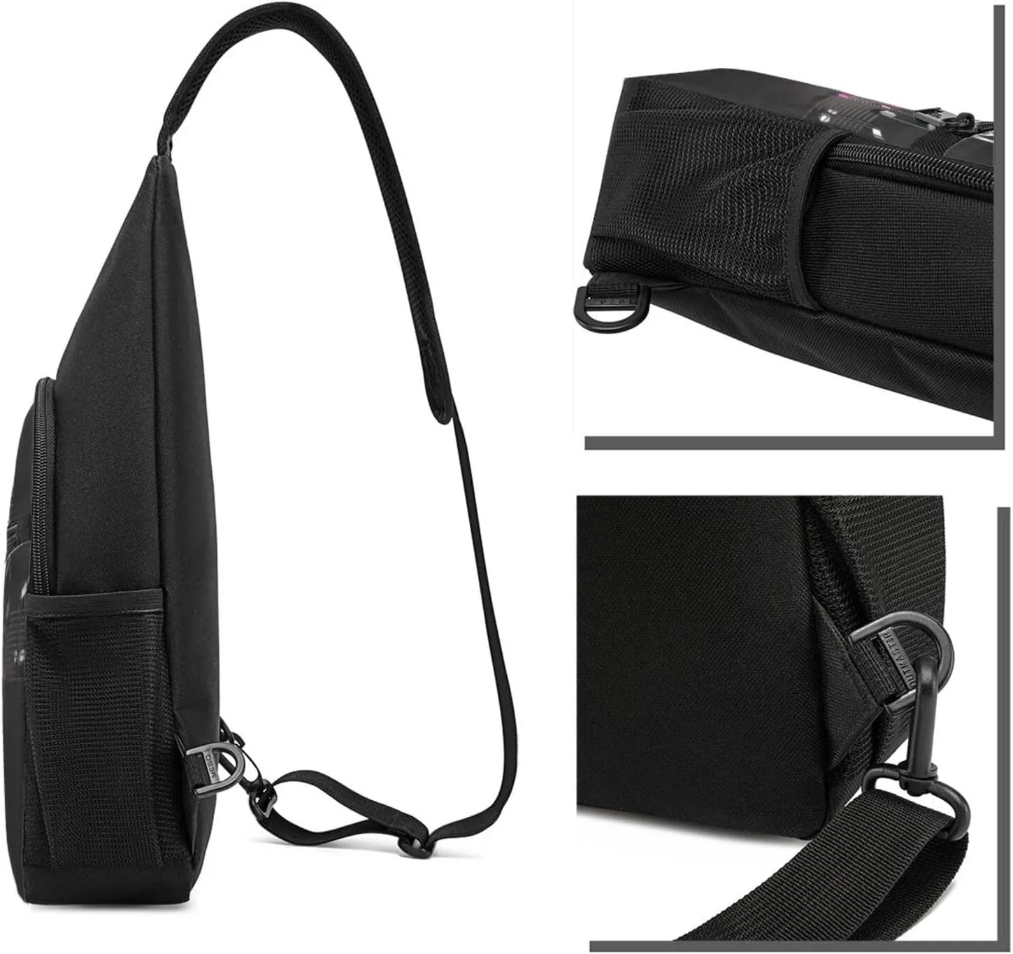 Sling Bag Backpack for Men Women Crossbody Musical Symbols Chest Bag Crossbody Bag for Travel Sport Running