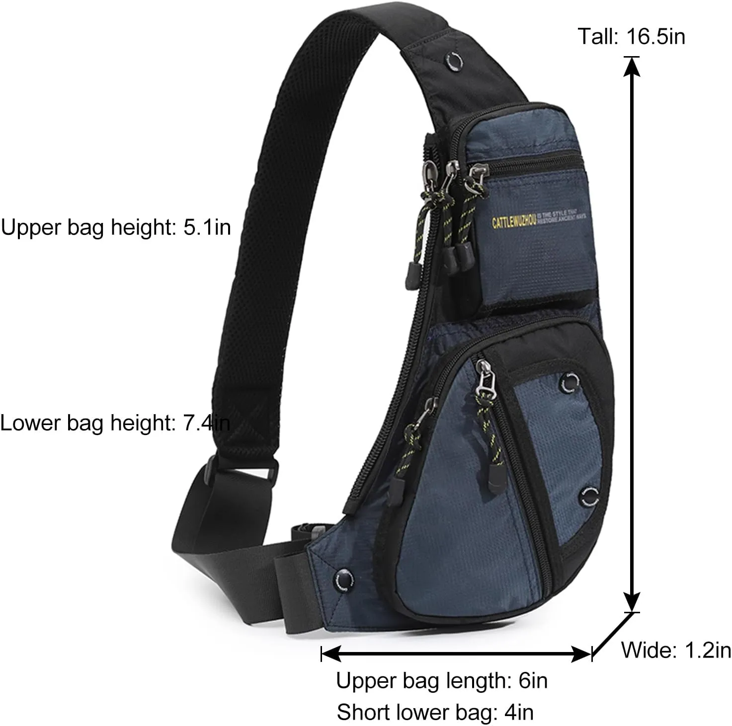 Sling Bag Chest Shoulder Backpack Crossbody Bags Casual Daypack for Men,Multipurpose Cross Body Chest Bag