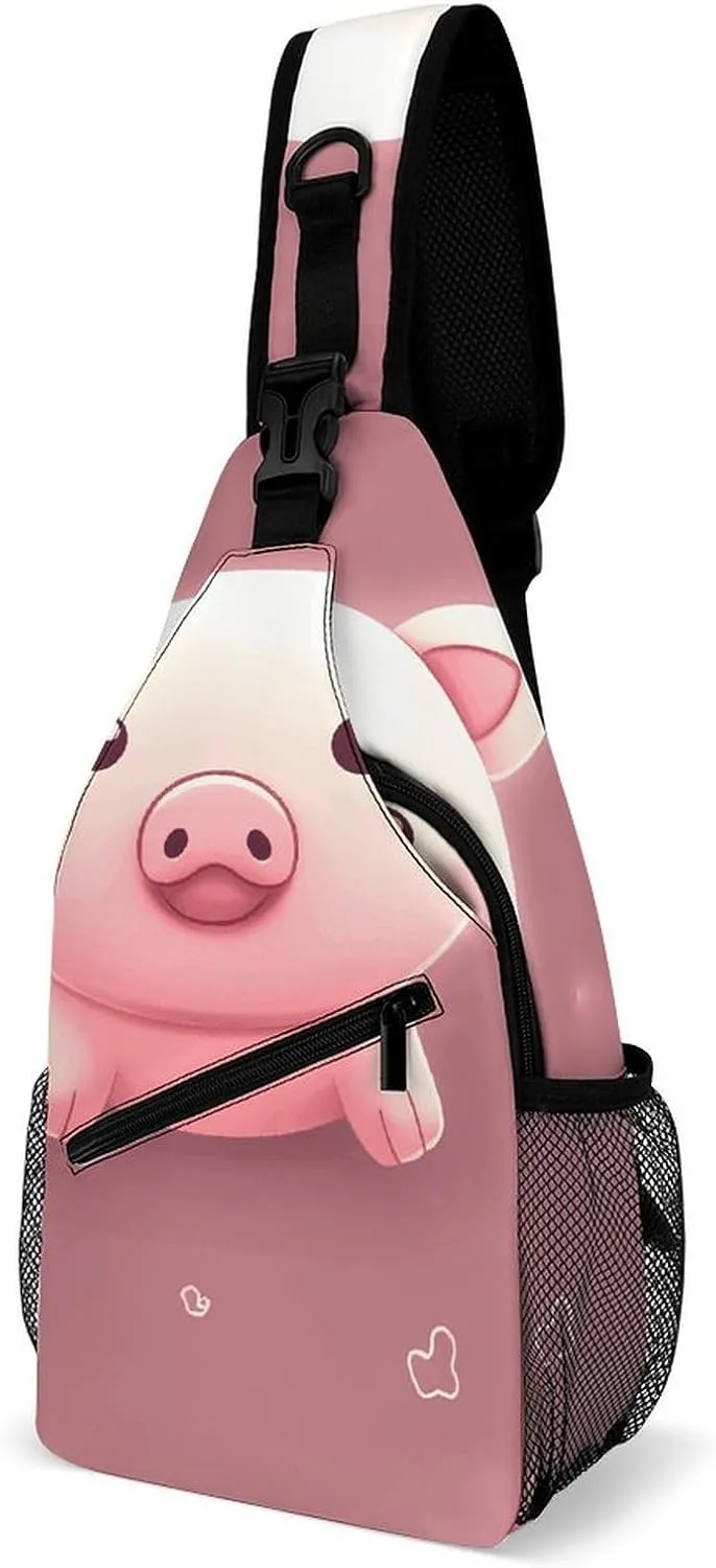 Sling Bag Crossbody Backpack for Men Women Cute Animal Chest Bag Crossbody Bag for Travel Sport Running