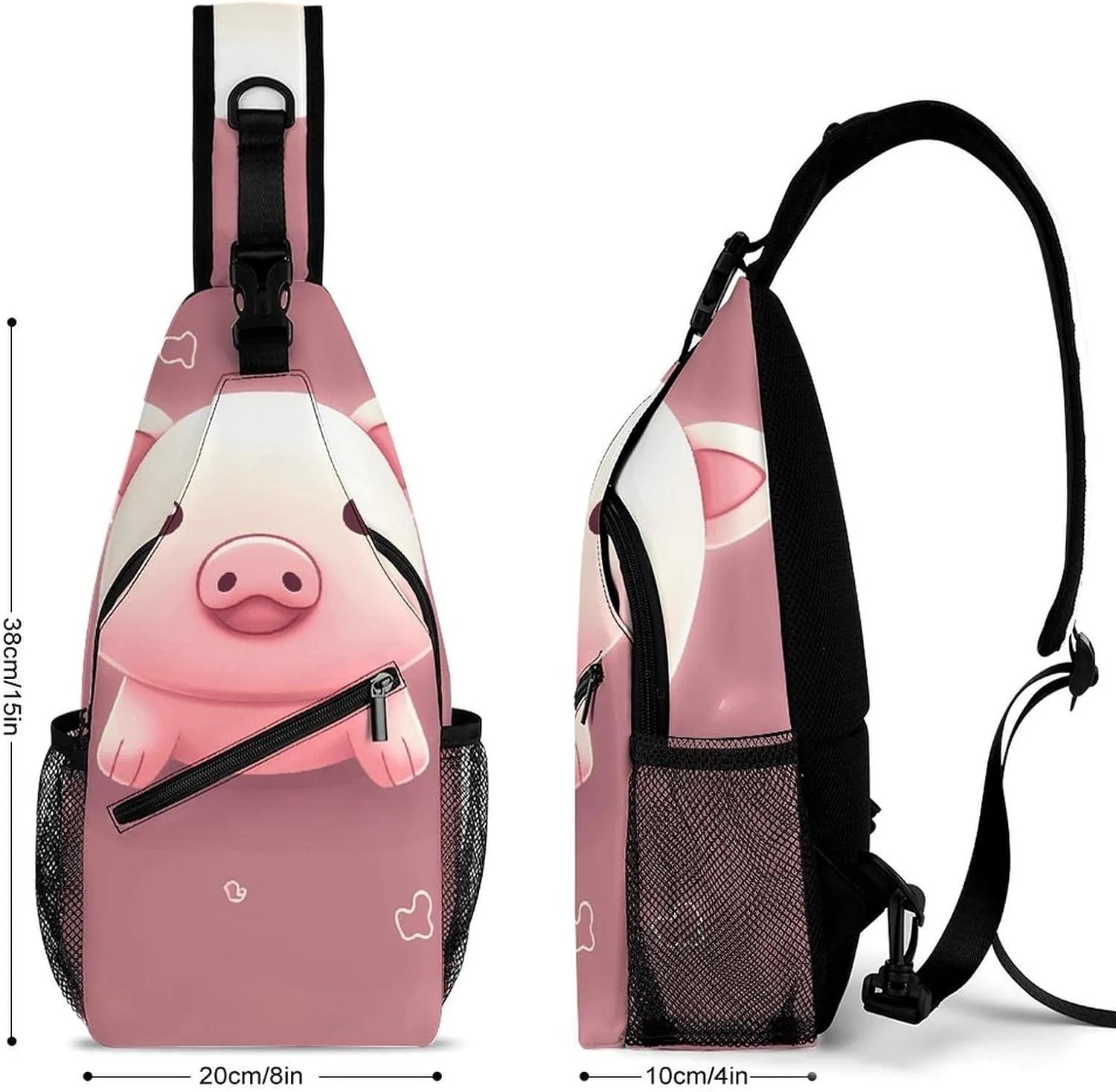 Sling Bag Crossbody Backpack for Men Women Cute Animal Chest Bag Crossbody Bag for Travel Sport Running