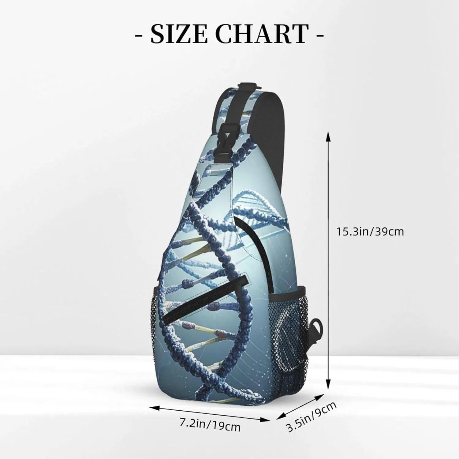 Sling Bag Crossbody Backpack for Men Women DNA Genetic Helix4 Chest Bag Crossbody Bag for Travel Sport Running