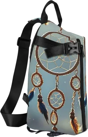Sling Bag Crossbody Backpack for Men Women Native American Dream Catcher3 Chest Bag Crossbody Bag for Travel Sport Running