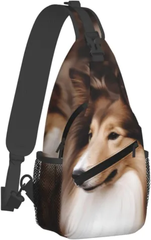 Sling Bag Crossbody Backpack for Men Women Shelties Dog Chest Bag Crossbody Bag for Travel Sport Running