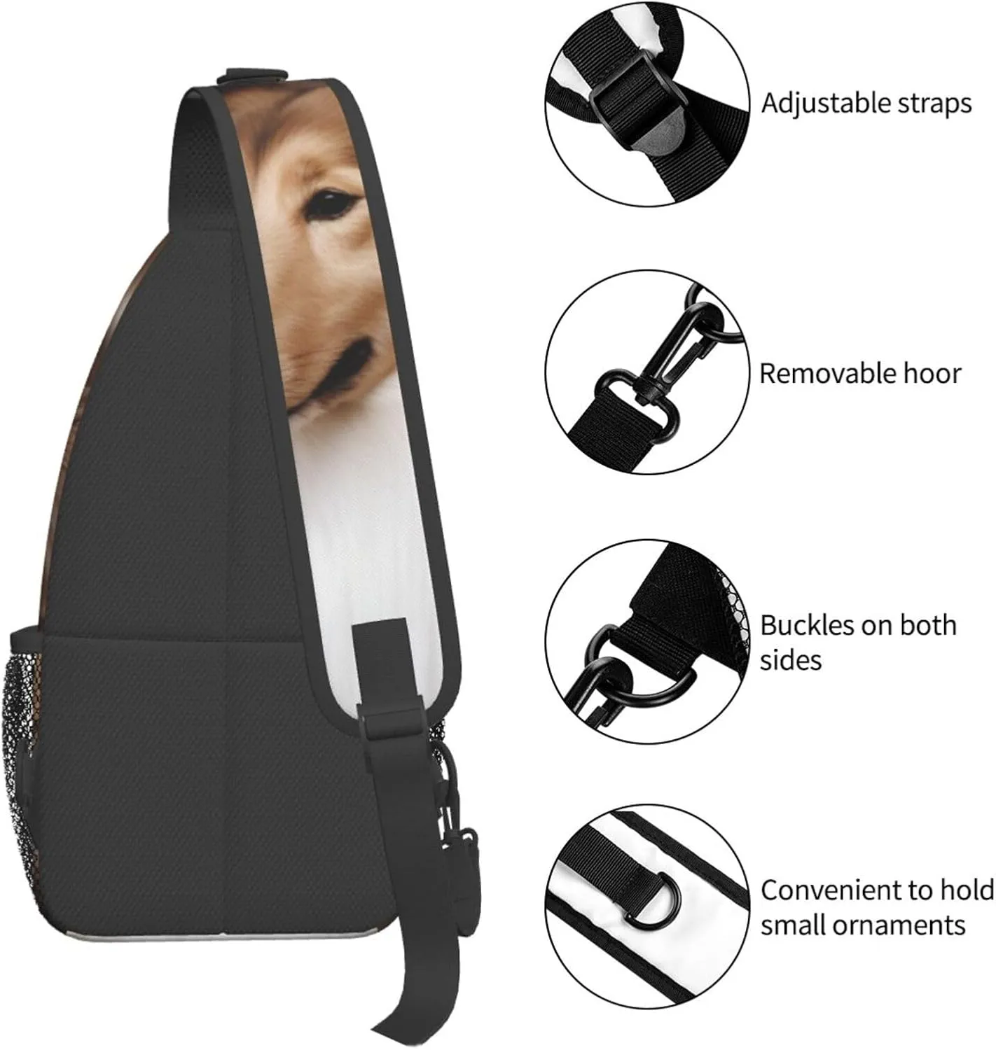 Sling Bag Crossbody Backpack for Men Women Shelties Dog Chest Bag Crossbody Bag for Travel Sport Running