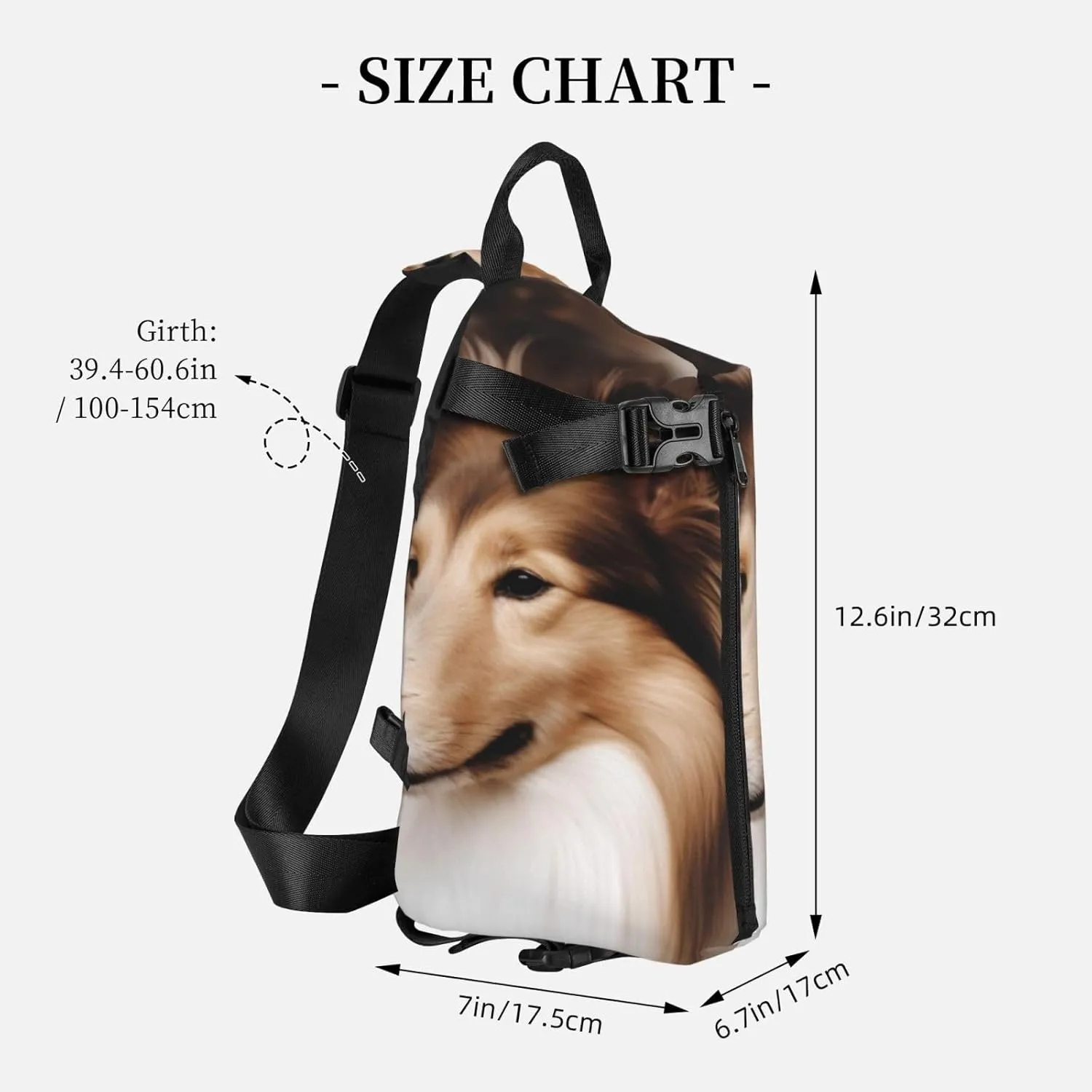 Sling Bag Crossbody Backpack for Men Women Shelties Dog Chest Bag Crossbody Bag for Travel Sport Running